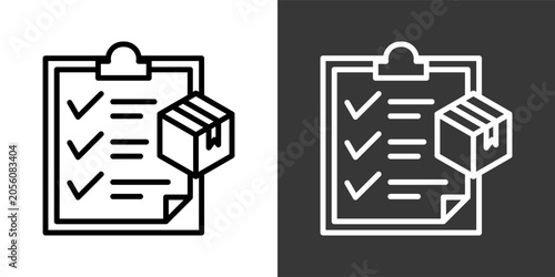 Order White And Black Icon Set Multiple Style Collection Pack Vector Illustration