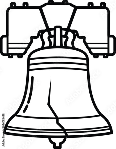 Liberty bell vector illustration for us history