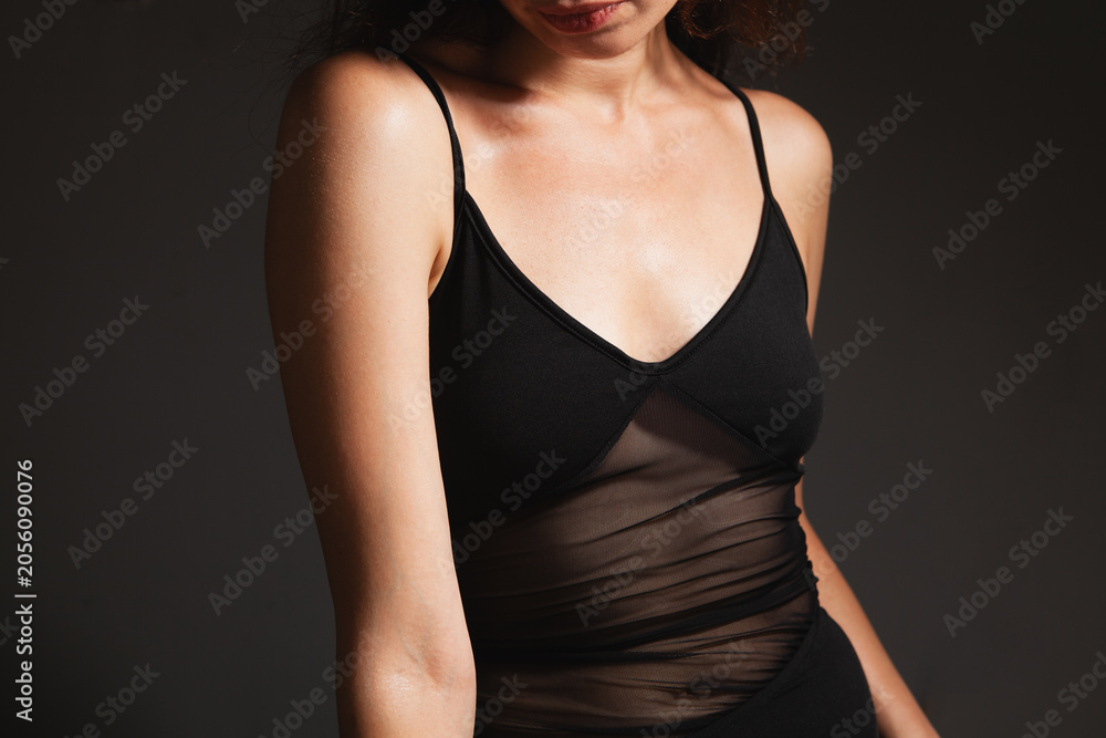 Fototapeta premium woman checks out new dresses