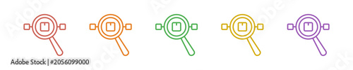 Billede på lærred Tracking Icon Set Multiple Style Collection