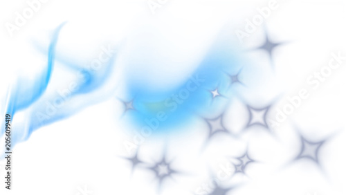 Tableau sur toile A vibrant, abstract digital artwork featuring a dynamic, fluid composition of swirling blue and cyan hues against a stark