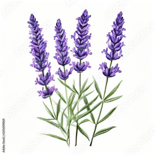 an AI Image Generator, Watercolor Drawing of Lavender Flowers