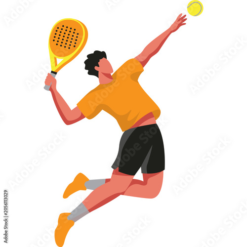 Playing Padel Illustration