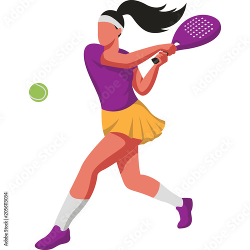 Playing Padel Illustration