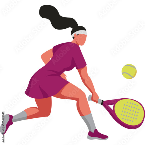 Playing Padel Illustration