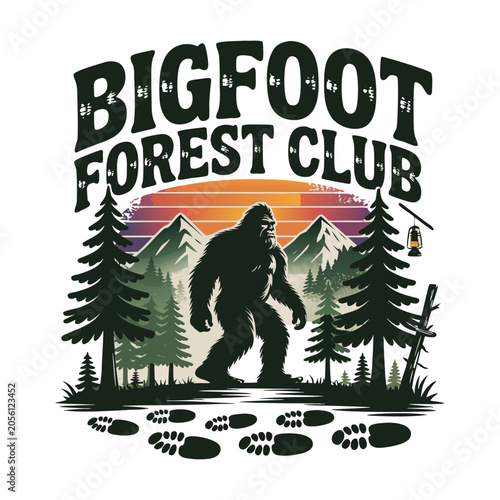 Bigfoot Forest Club T-Shirt Design