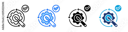 Tableau sur toile Corrective Action Icon Set Multi Style Vector Illustration