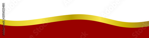 Photos Elegant Red Border with Gold Curved Line Trim