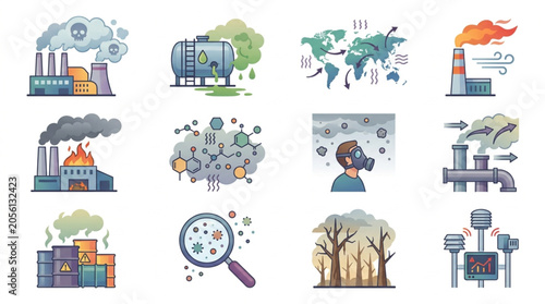 Foto Global Environmental Sustainability Icons.