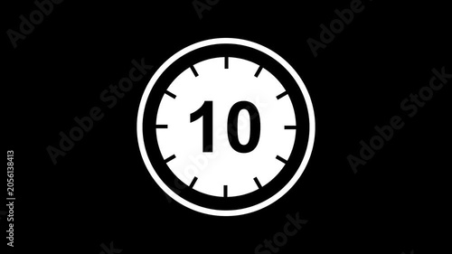 Circle countdown timer 15 seconds animation from 15 to 0 seconds, 15 Seconds countdown timer, Countdown timer, circle countdown animation in clock icon. special offers on promotional materials videos