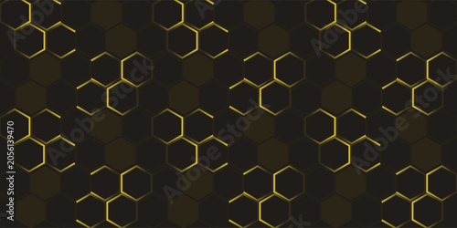 Bild auf Leinwand hexagon bee hive design background vector EPS10