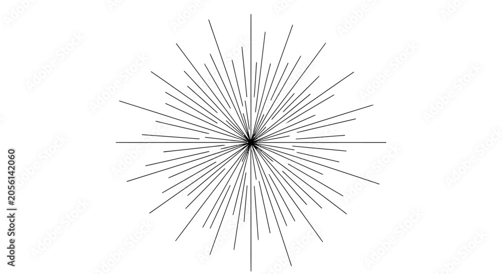 Obraz premium Abstract Starburst Radial Burst Lines Graphic