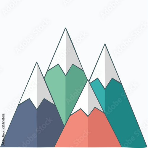 Stylized Mountain Range Illustration