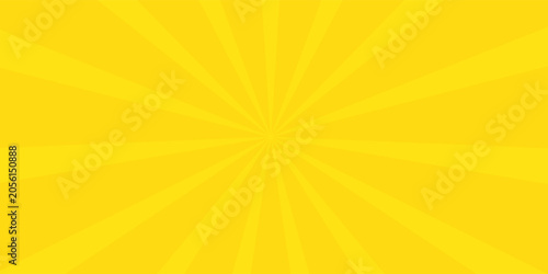 Canvastavla Cute background illustration of concentrated lines with twinkling stars (yellow)