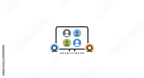 People icons on a screen.