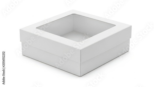 A large, white, square-shaped box with a smaller square cutout in the center.