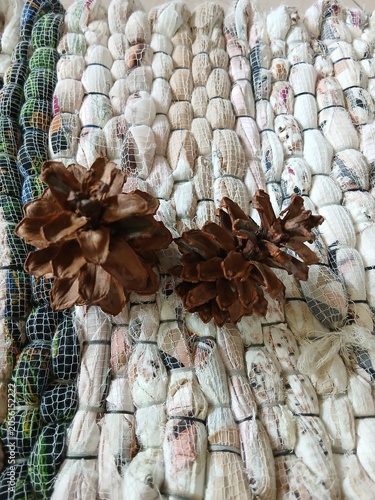 Dried Natural Pine Cones for Copy Space