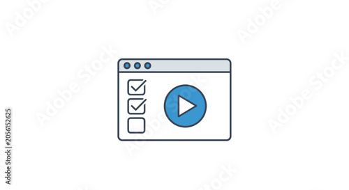 Play button in browser window.