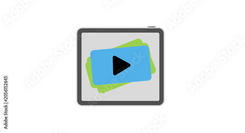 Play Button Icon On Screen Display.