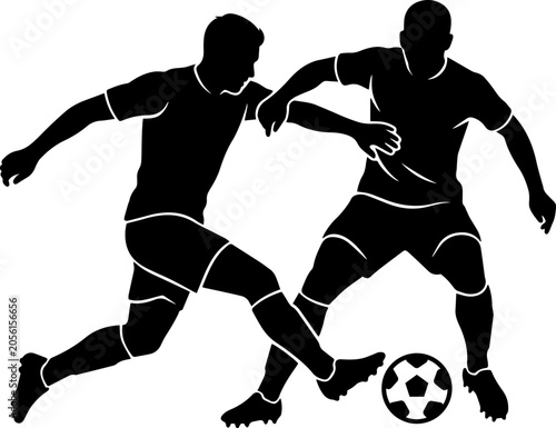 Canvastavla Two fifa soccer players battling for the ball