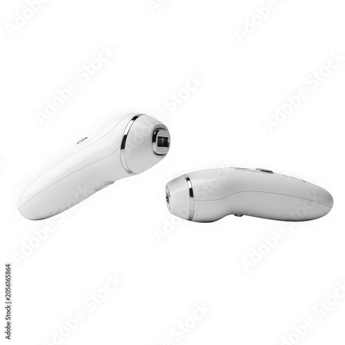 White wireless earbuds with charging case