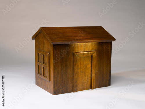 wooden box isolated on white background