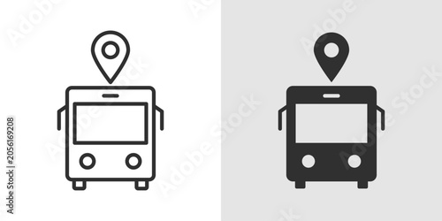 Fotografie Public Transit Icon representing public transport networks and transit services