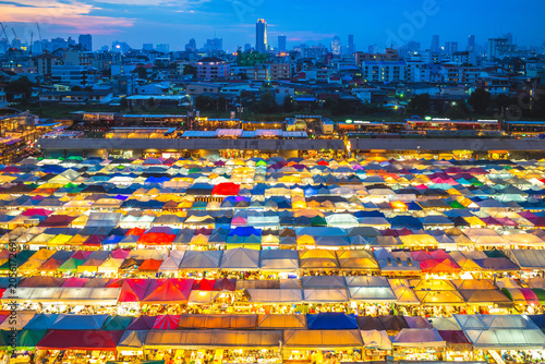 Train Night Market Ratchada at bangkok, thailand