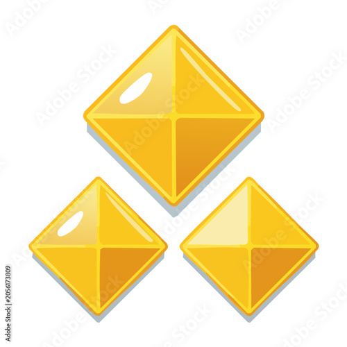 Gold star shape vector icon isolated