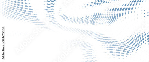 Canvastavla Blue dotted wave line pattern