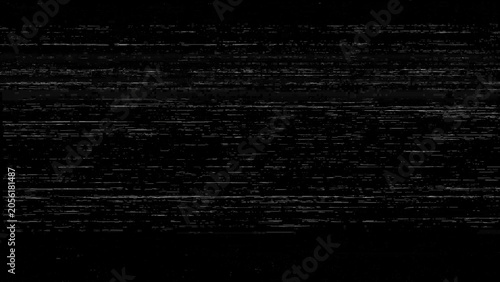Digital glitch texture with RGB distortion and grid pattern on black background, abstract screen interference effect for cyberpunk design, futuristic poster, video overlay or tech composition.