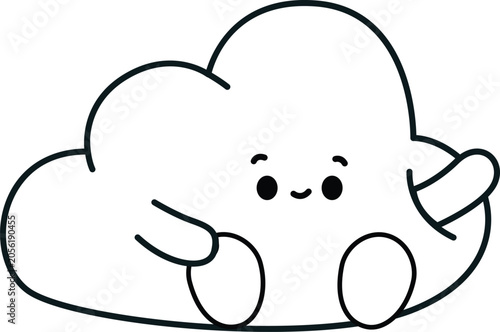 a vector of weathers icon in cute black and white coloring
