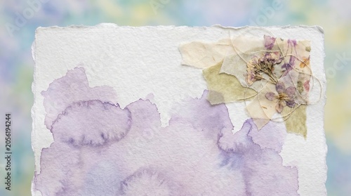 Vintage Watercolor Journal, Rustic Watercolor Stationery, Boho Journal Paper, Delicate Watercolor Journal Paper with Floral Elements