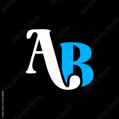AB, ab abstract letters logo Monogram Template