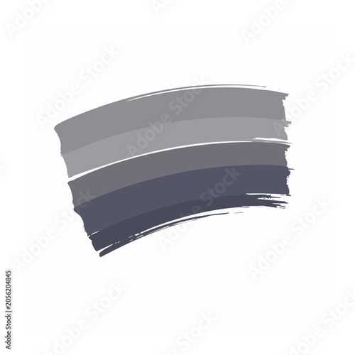 Abstract gray and blue brush stroke with gradient