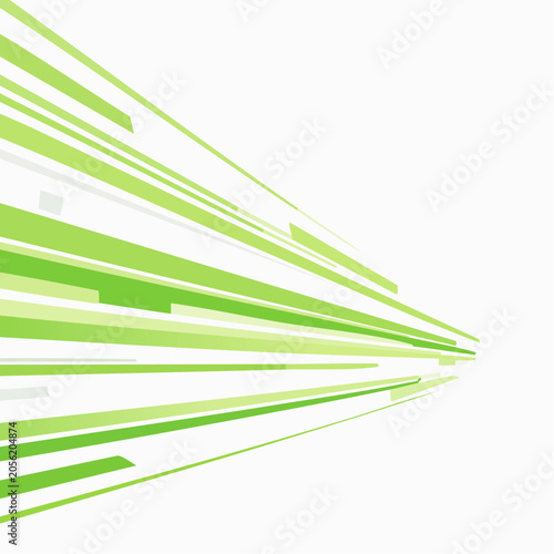 Abstract Green Lines Perspective Background