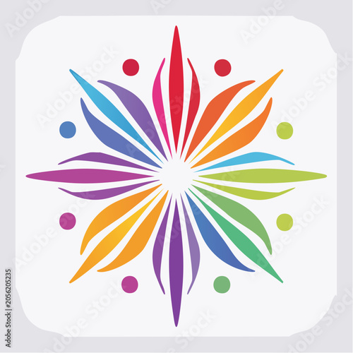 Colorful Starburst Mandala Design