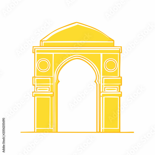 Yellow Archway Illustration