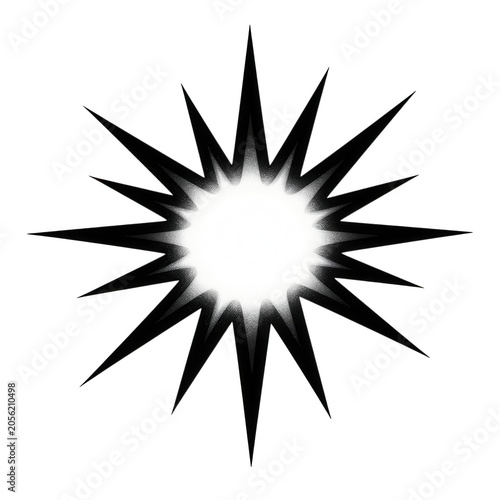 Radiant Starburst Design Element Transparent Background