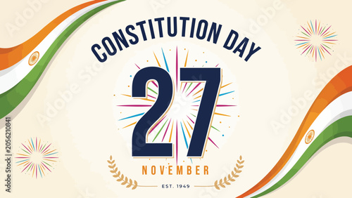 Tableau sur toile Celebrating india s constitution day on november twenty seventh with patriotic d