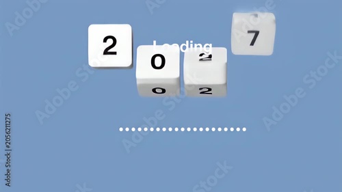 Loading 2027 New Year Countdown Future Celebration Animation Video