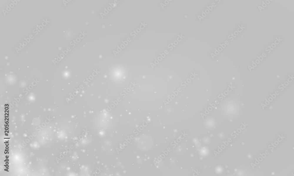 Naklejka premium Floating white dust shines with soft glowing sparkles. Elegant shimmer adds brightness and clarity. Great for decorative compositions. PNG