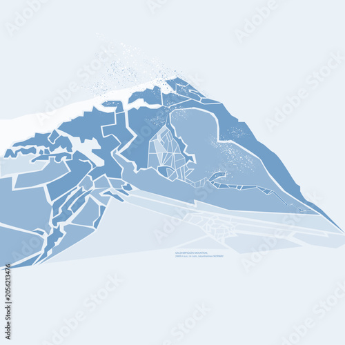 Galdhoepiggen mountain Norway