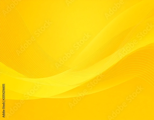 Bright Abstract Yellow Wave Pattern Flowing on Gradient Background