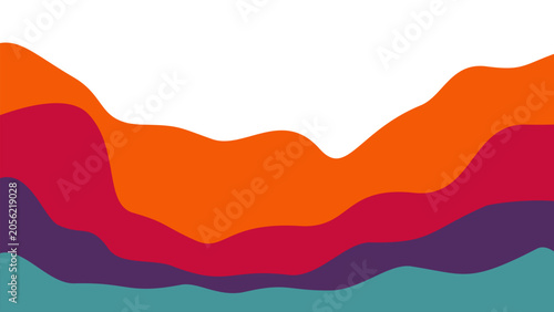 Fotografie Vibrant fluid topography abstract vector background