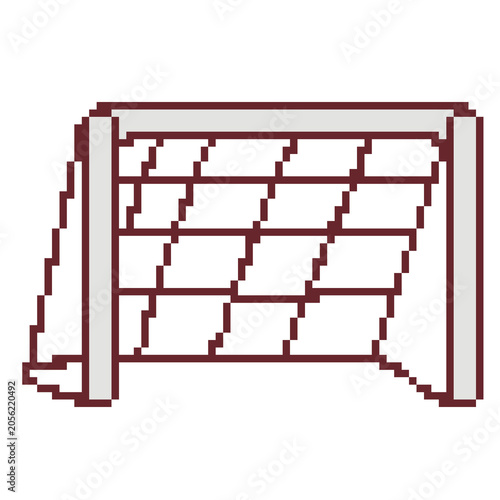 Soccer goal football net pixel art post sport icon