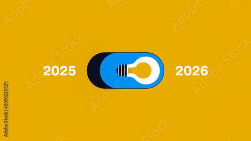 A minimalist slider interface design on a solid yellow background