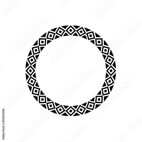 Decorative Circular Borders with Greek Key and Geometric Patterns Vector
