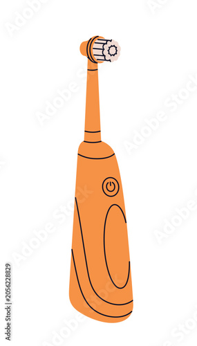 Electric tooth brush. E-power toothbrush for dental and oral care, hygiene. T...