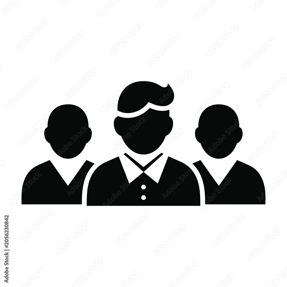 Fototapeta premium Group of People Icon Representing Leadership and Team Management Symbol for Business Interface